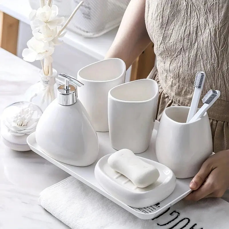 Ceramic Bathroom Accessories Set - House Flexa