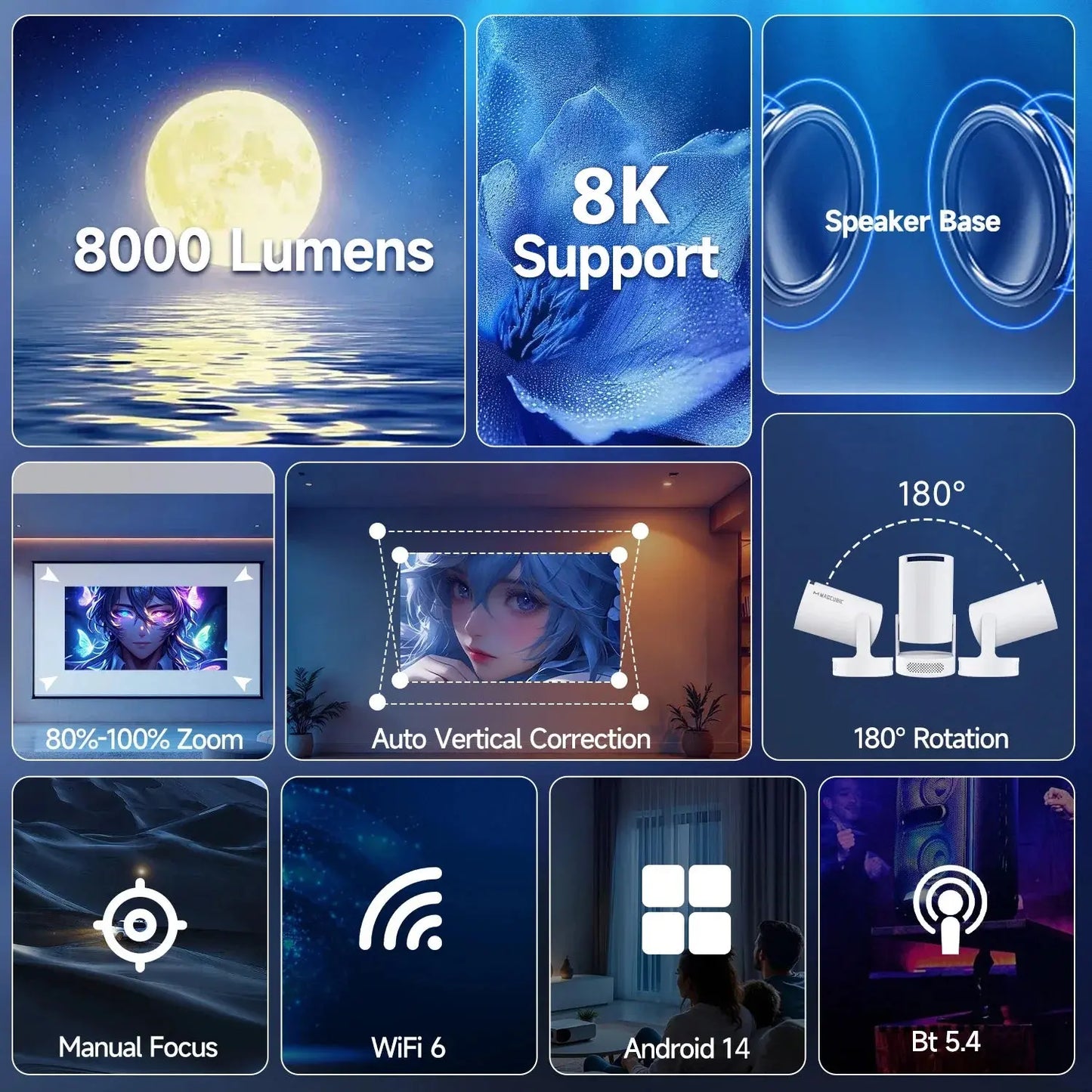 Magcubic Pro Android 14 Projector - House Flexa