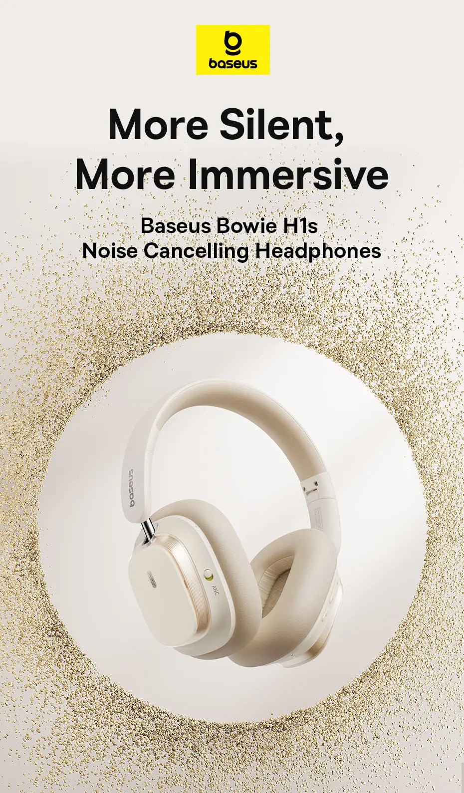 Baseus Bowie H1s Wireless Headphones | Bluetooth 5.4 Noise Canceling 120H Battery - House Flexa