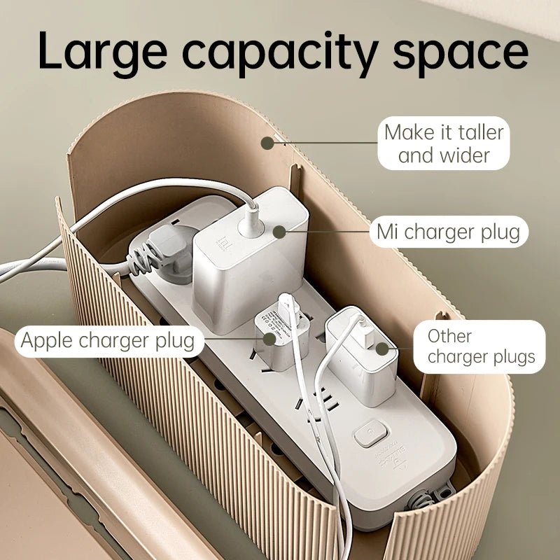 Nordic Plug Board Storage Box Cable Wire Organizer Case Socket Wireless WiFi Router Bracelet Desktop Data Line Plug Holder Shelf - House Flexa