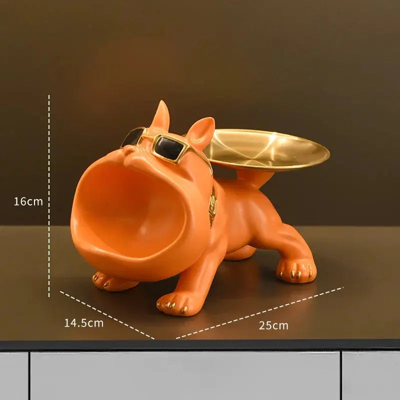 Resin Bulldog Statue Storage - House Flexa