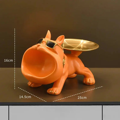 Resin Bulldog Statue Storage - House Flexa