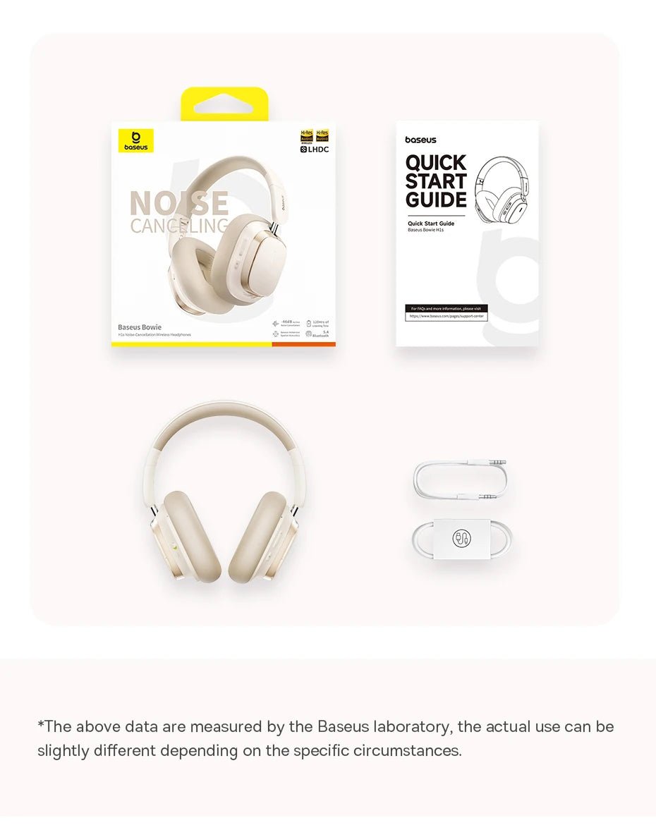 Baseus Bowie H1s Wireless Headphones | Bluetooth 5.4 Noise Canceling 120H Battery - House Flexa