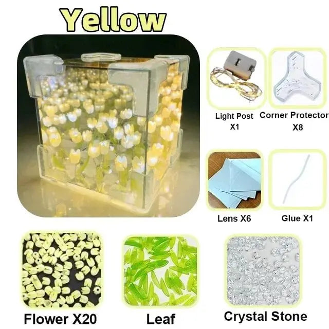 Tulip Mirror Cube Lamp - House Flexa