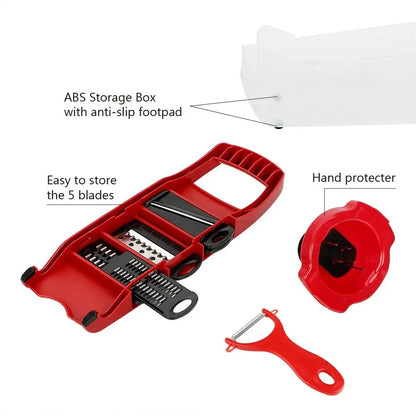 Multi - Function Vegetable Mandoline Slicer Grater - House Flexa