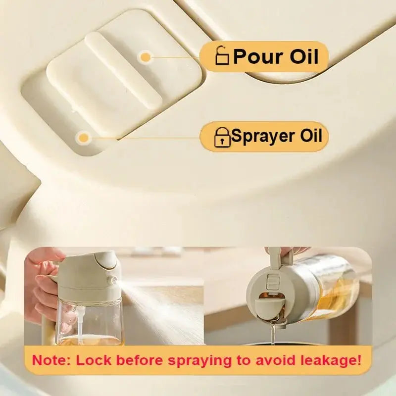 2 - in - 1 500ml Oil Sprayer Dispenser Bottle - House Flexa