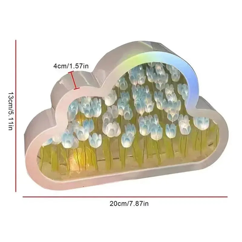 Handmade Tulip Night Light DIY Creative Desktop Ambiance Gift - House Flexa