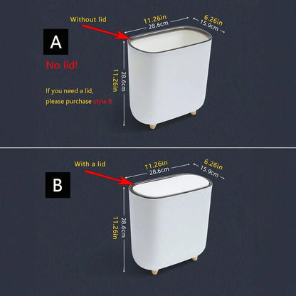 Narrow Press Ring Trash Can - House Flexa