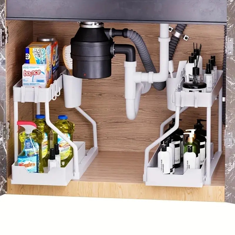 Double Layer Pull Out Storage Rack - House Flexa