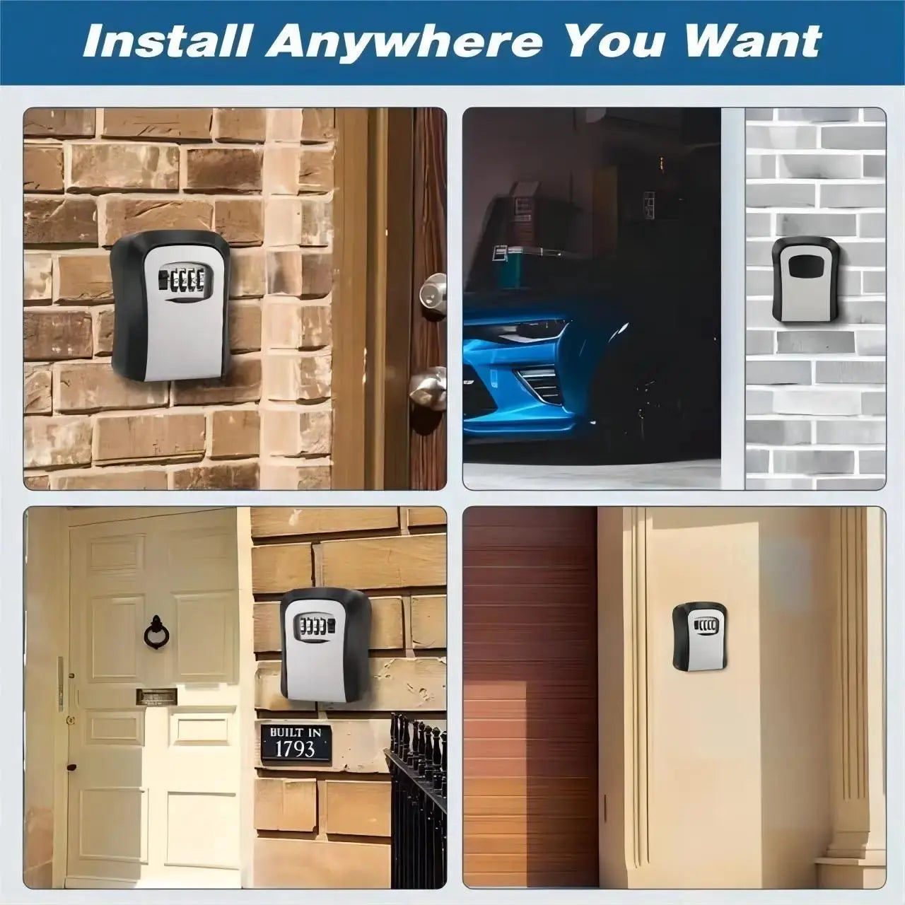 Wall Mounted Password Key Lock Box - House Flexa