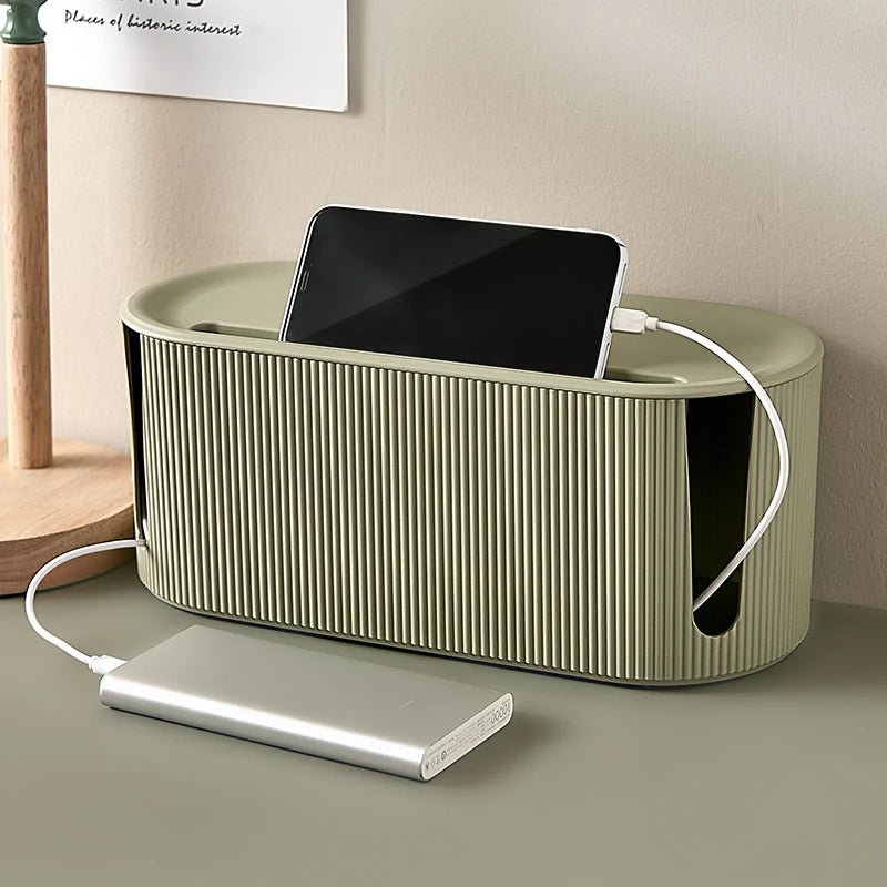 Nordic Plug Board Storage Box Cable Wire Organizer Case Socket Wireless WiFi Router Bracelet Desktop Data Line Plug Holder Shelf - House Flexa