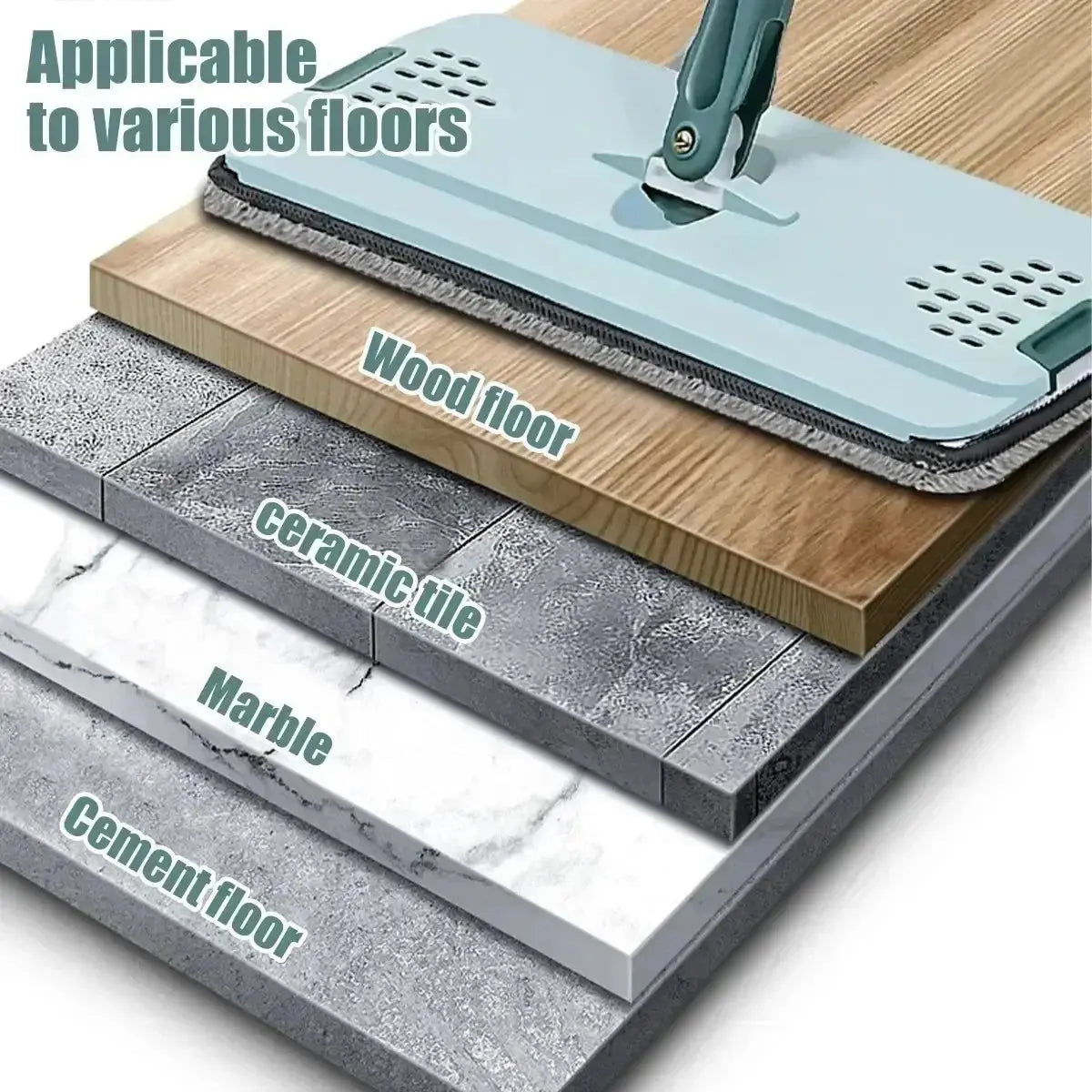 Flat Squeeze Mop Bucket Set - House Flexa