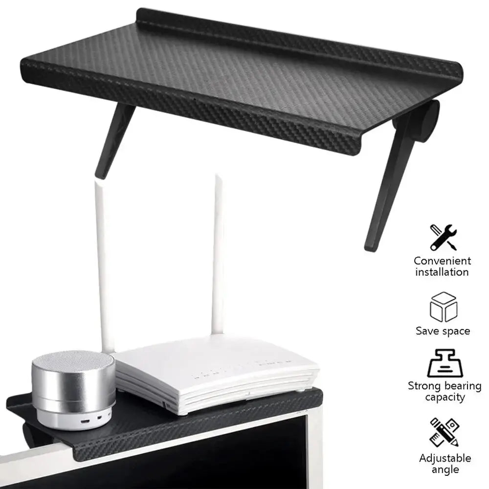 No Drill Computer TV Screen Storage Rack - House Flexa