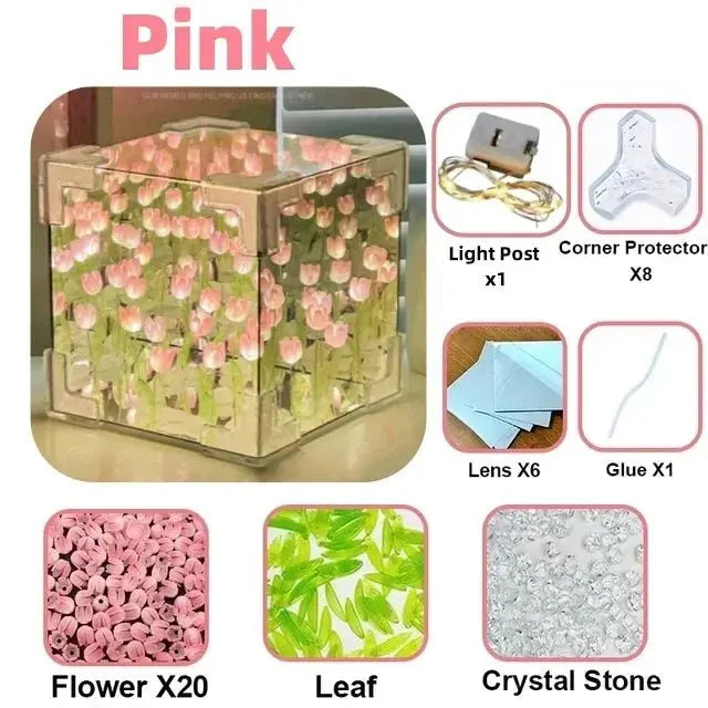 Tulip Mirror Cube Lamp - House Flexa