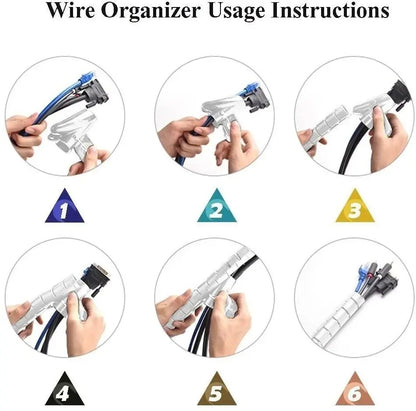 Flexible Spiral Cable Organizer - House Flexa