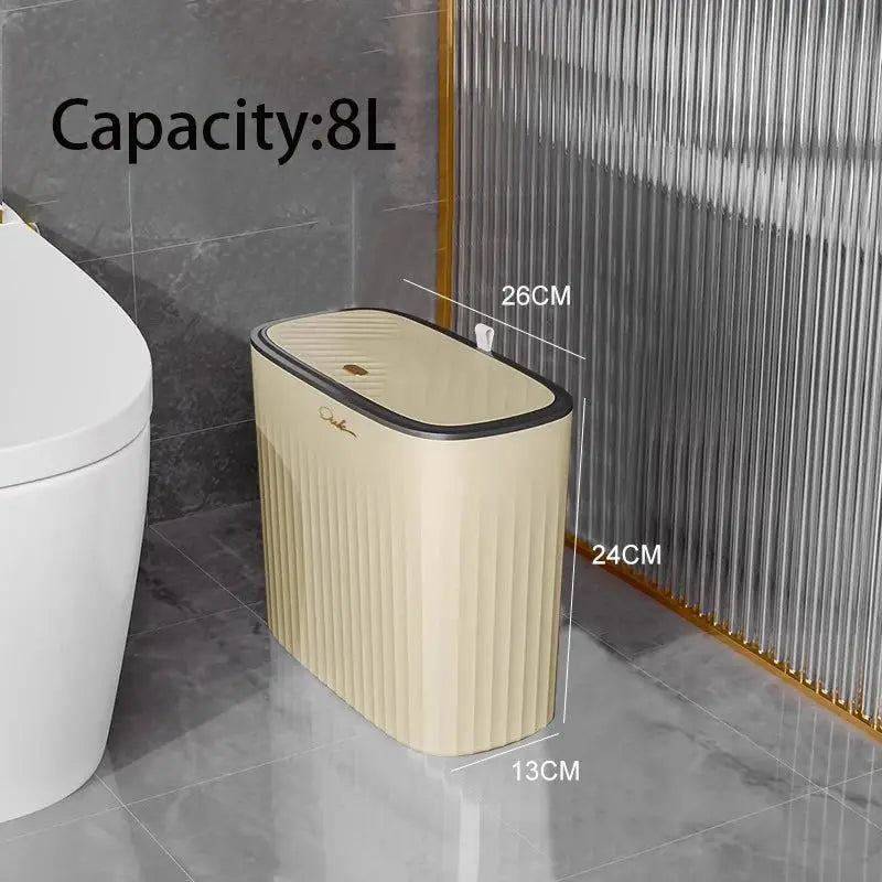 Narrow Press Ring Trash Can - House Flexa