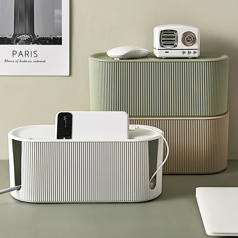 Nordic Plug Board Storage Box Cable Wire Organizer Case Socket Wireless WiFi Router Bracelet Desktop Data Line Plug Holder Shelf - House Flexa