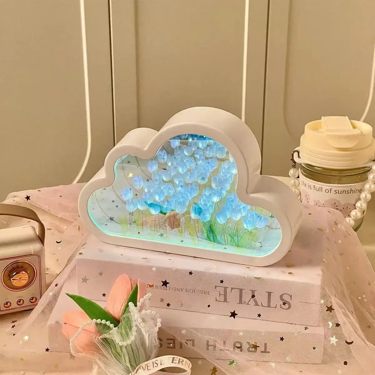 Tulip Mirror Cube Night Light - House Flexa