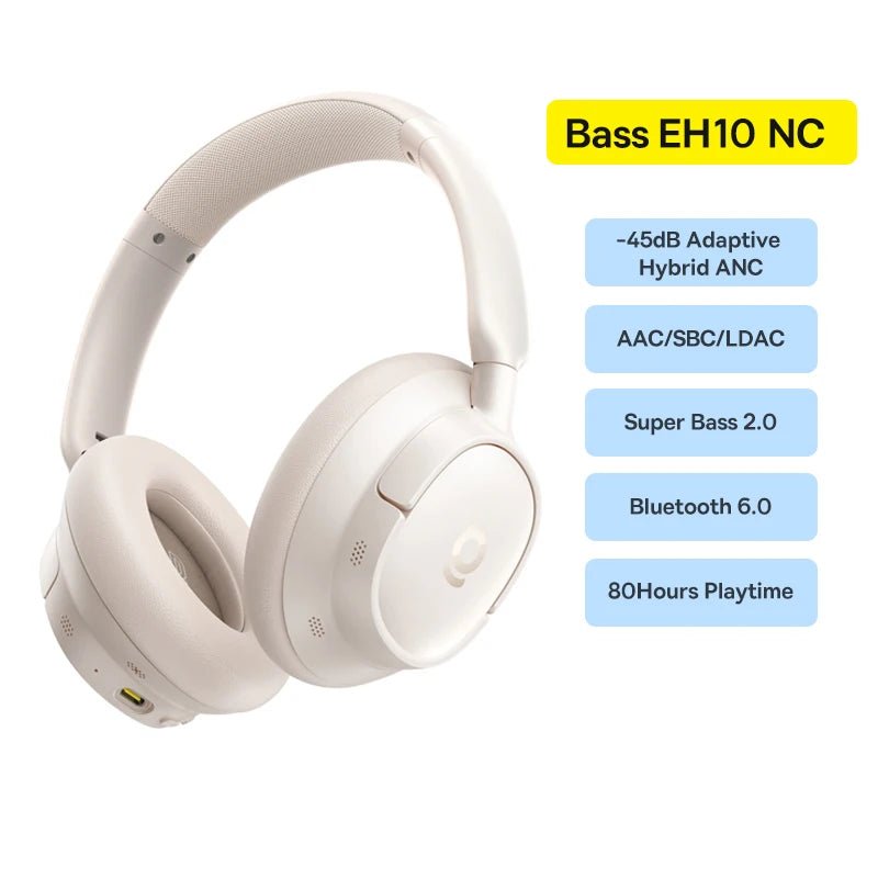Baseus Bowie H1s Wireless Headphones | Bluetooth 5.4 Noise Canceling 120H Battery - House Flexa