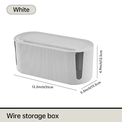 Nordic Plug Board Storage Box Cable Wire Organizer Case Socket Wireless WiFi Router Bracelet Desktop Data Line Plug Holder Shelf - House Flexa