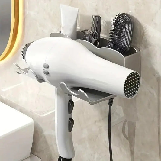 No Drill Hair Dryer Storage Rack - House Flexa