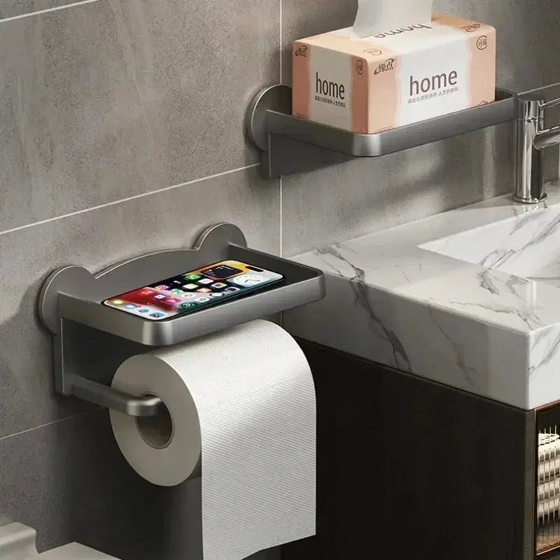 Wall Mounted Toilet Tissue Holder Shelf - House Flexa