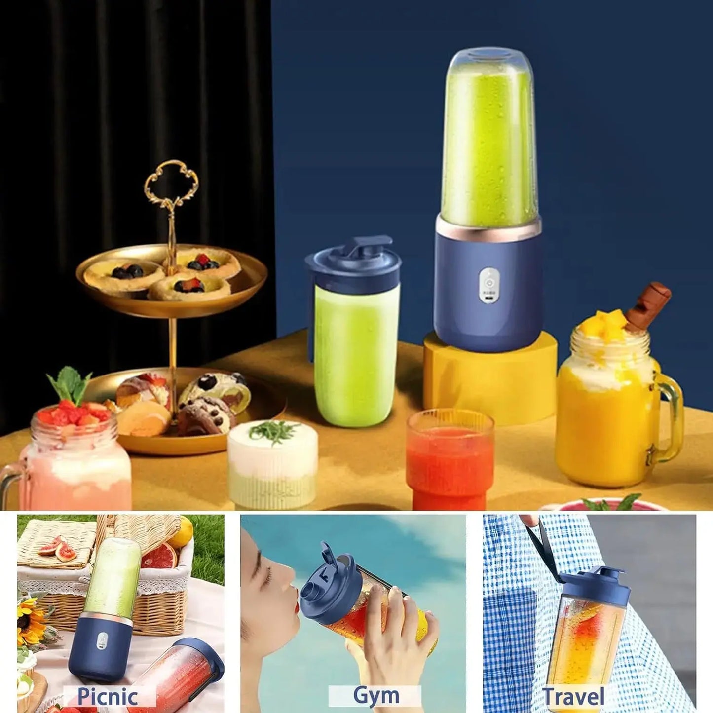 400ml USB Rechargeable Juicer Blender - House Flexa