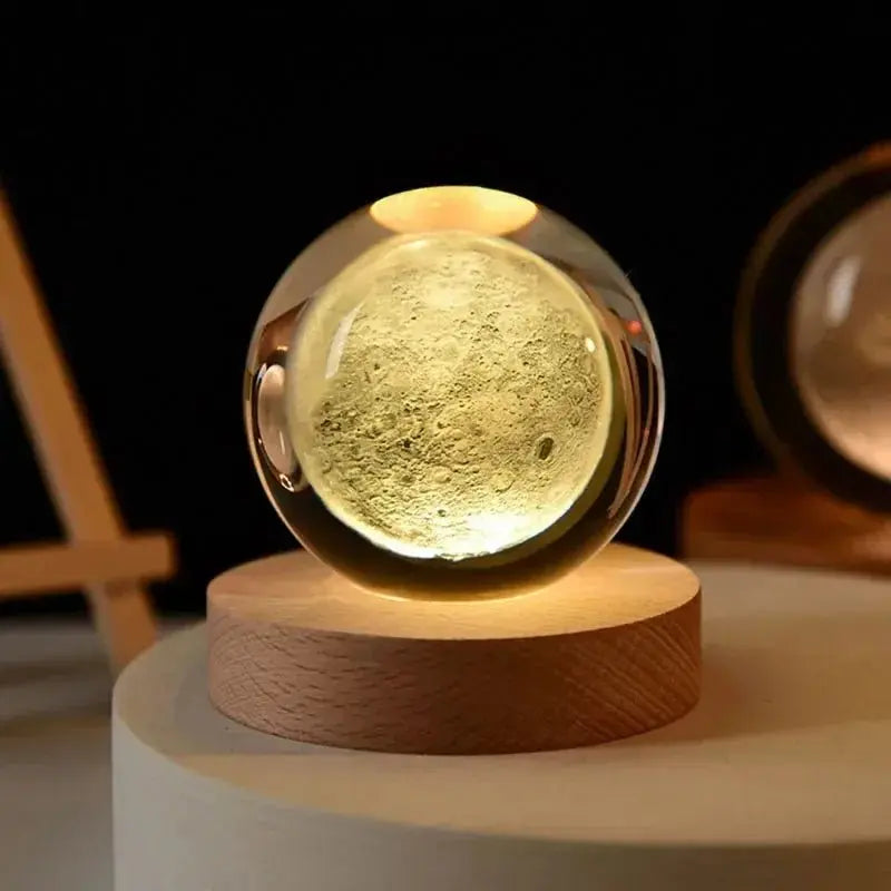 3D Crystal Ball LED Solar System Astronaut - House Flexa