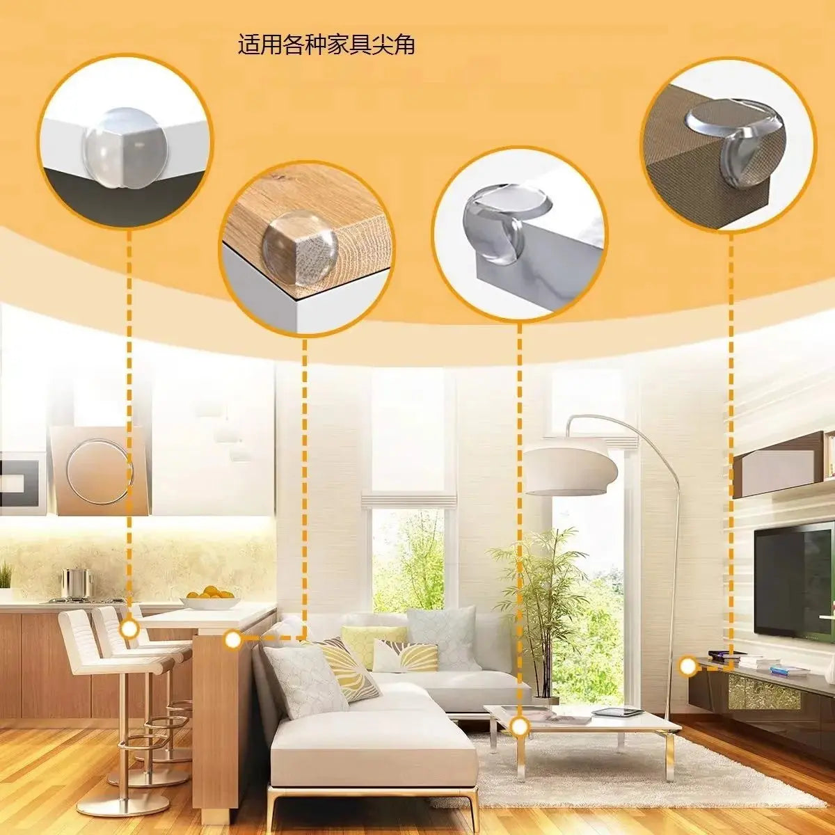 Transparent Baby Safety Corner Guards - House Flexa
