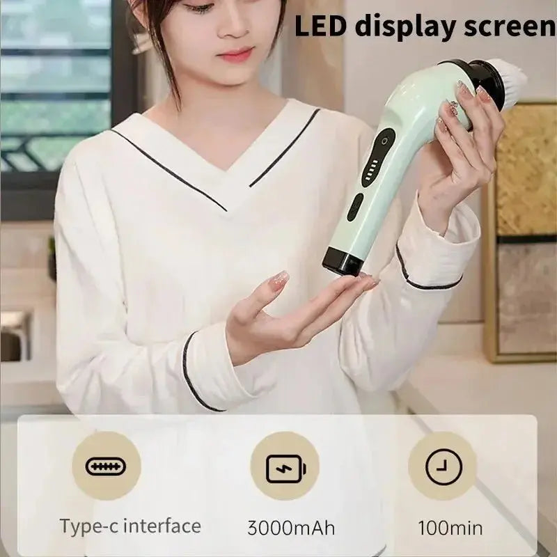 Wireless Electric Cleaning Brush Rotating Scrubber - House Flexa