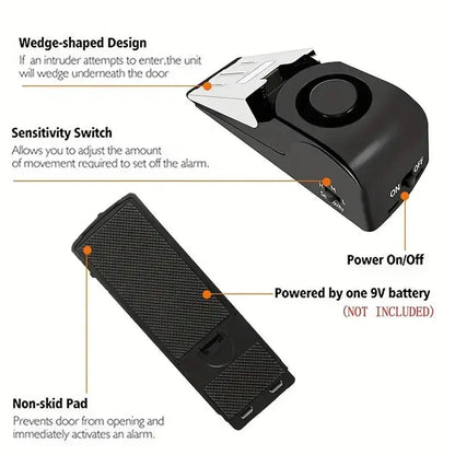 Portable Door Stop Alarm Security Device - House Flexa