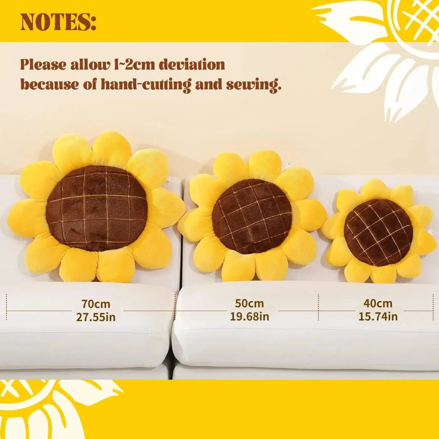 Sunflower Flower Shaped Throw Pillow - House Flexa