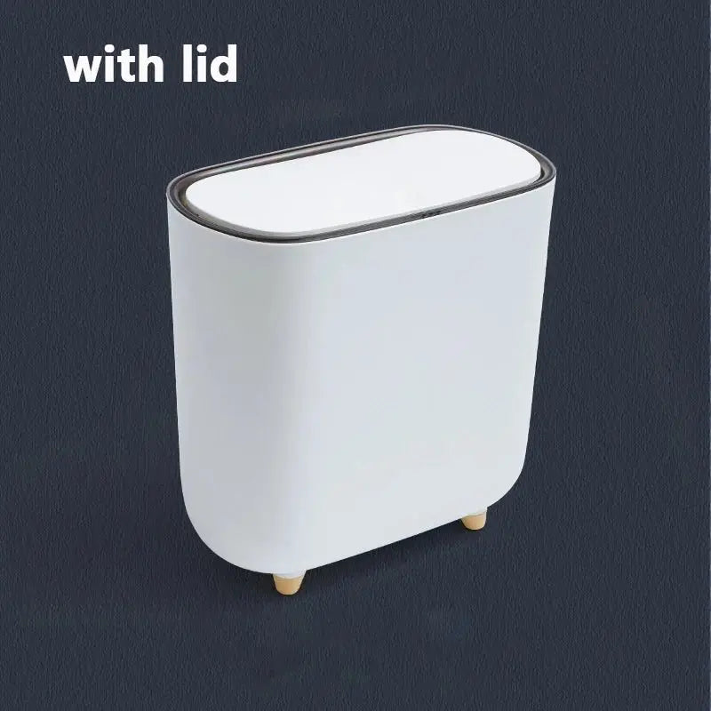 Narrow Press Ring Trash Can - House Flexa