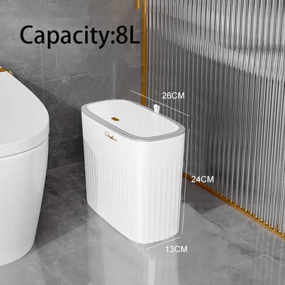 Narrow Press Ring Trash Can - House Flexa