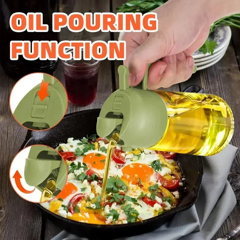 2 - in - 1 500ml Oil Sprayer Dispenser Bottle - House Flexa