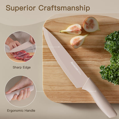 Astercook 13-Piece  Best Anti-Rust Kitchen Knife Set | Dishwasher Safe | 6 Blade Guards